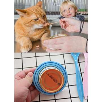 Comtim Pet Food Can Cover Silicone Can Lids for Dog and Cat Food(Universal Size,One fit 3 Standard S...
