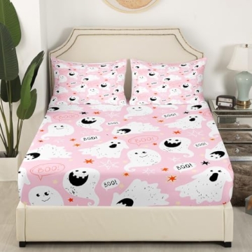 Feelyou Halloween Fitted Sheet Set for Kids and Fun Decorations