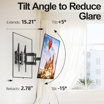Full Motion TV Wall Mount for 42-86 inch TVs from USX MOUNT