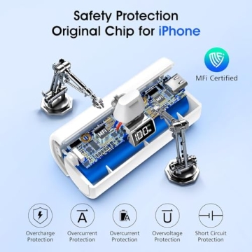 LEEMC Portable iPhone Charger Power Bank - 6000mAh Fast Charging