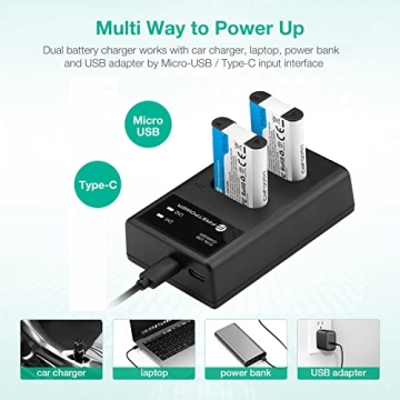 FirstPower NP-BX1 Battery Pack & Dual Charger for Sony Cameras
