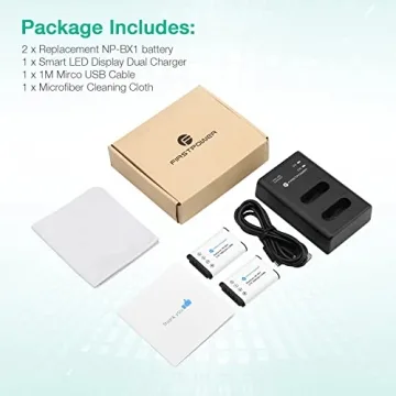 FirstPower NP-BX1 Battery Pack & Dual Charger for Sony Cameras