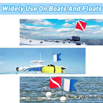 Dawitrly Safety Dive Flags 20x24 Inches - 2 Pack for Water Sports