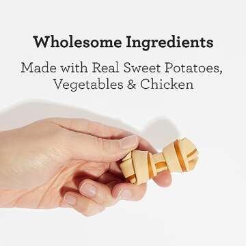 DreamBone Mini Chews With Real Sweet Potato, Rawhide-Free Chews For Dogs, 24 Count