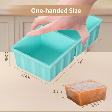 Silicone Freezer Tray for Soup Ice Cubes: 2-Cup Freezing Tray for Meal Prep - 2Pack Silicon Soup Portion Freeze Tray Make Stock Souped Ice Cube