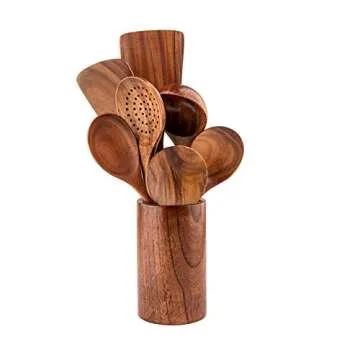 Handcrafted Teak Kitchen Utensils for Cooking & Serving