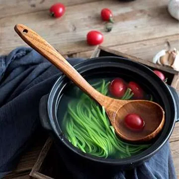 Handcrafted Teak Kitchen Utensils for Cooking & Serving