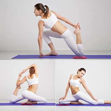 GoYonder Yoga Knee Pads 2 Pack, Yoga Knee Cushion Thick, Exercise Pads for Knees Elbows Wrist Hands ...