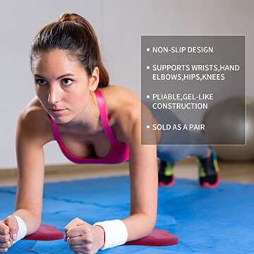 GoYonder Yoga Knee Pads 2 Pack, Yoga Knee Cushion Thick, Exercise Pads for Knees Elbows Wrist Hands Head Foam Pilates Kneeling pad