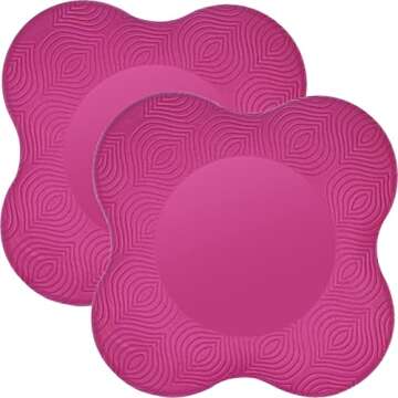 GoYonder Yoga Knee Pads 2 Pack, Yoga Knee Cushion Thick, Exercise Pads for Knees Elbows Wrist Hands Head Foam Pilates Kneeling pad