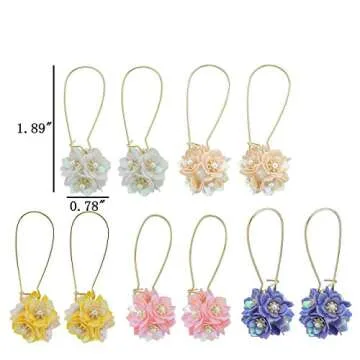 Elegant Handmade Flower Dangle Earrings for Women