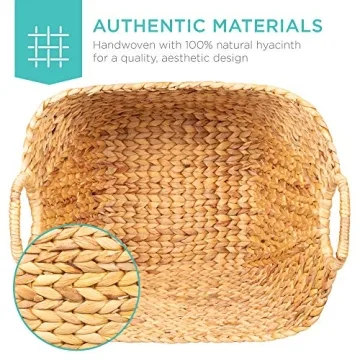 Vintage Hyacinth Storage Basket for Elegant Storage Solutions