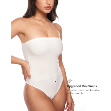 Stylish INLYRIC Strapless Bodysuit for Every Occasion