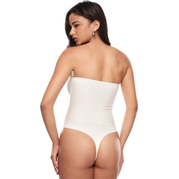 Stylish INLYRIC Strapless Bodysuit for Every Occasion