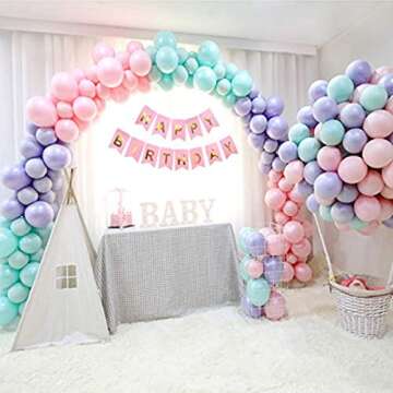 Pastel Balloons - Assorted 100pcs for Parties & Events