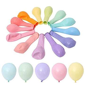Pastel Balloons - Assorted 100pcs for Parties & Events