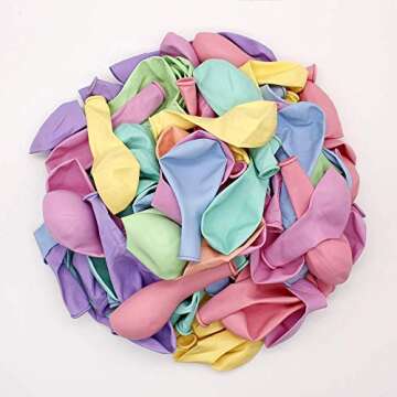 Pastel Balloons - Assorted 100pcs for Parties & Events