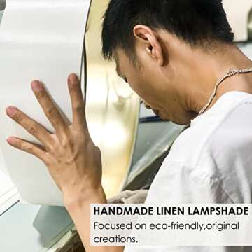 GO&SO Three Layers Black and White Handmade Fabric Pendant Light with 1m Wire Shade Suitable for Pendant Lamp Floor Lamp Suitable for Kitchen Island, Room, Porch... GS5-13-BL