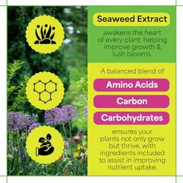 Grow More Sea Grow Kelp Fertilizer - 1.5lbs of 16-16-16 Water-Soluble, All-Purpose Plant Food - Nutrient-Rich, Seaweed Fertilizer - Outdoor & Indoor Plant Food (6090)