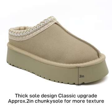 Women's Slippers Platform Short Ankle Boot,Winter thick plush warm down snow boots,Fur Fleece Lined Sneakers House slippers Anti-Slip Boot For Outdoor