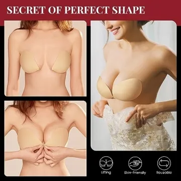 TERRY'S CAT Invisible Push Up Bras for Backless Dresses