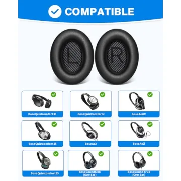 Bose QC Series Replacement Ear Pads in Black