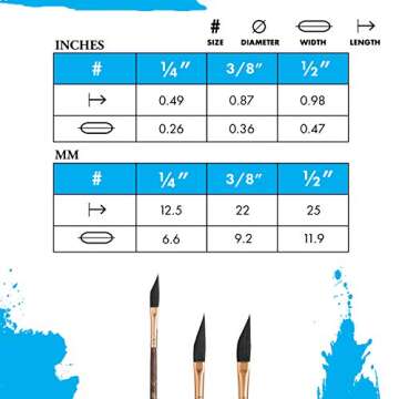 Princeton Neptune Paintbrush, Size 1/4 inch, Dark Wood