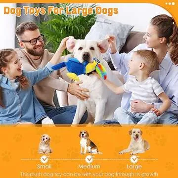 WOWBALA Dog Squeaky Toys:Dog Toys for Large Dogs-Stuffed Animal Dog Plush Toy for Puppy, Small, Medi...