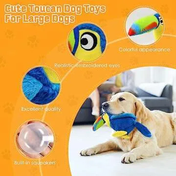 WOWBALA Dog Squeaky Toys:Dog Toys for Large Dogs-Stuffed Animal Dog Plush Toy for Puppy, Small, Medium, Large Dogs-Puppy Toys to Keep Them Busy