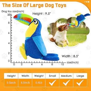 WOWBALA Dog Squeaky Toys:Dog Toys for Large Dogs-Stuffed Animal Dog Plush Toy for Puppy, Small, Medium, Large Dogs-Puppy Toys to Keep Them Busy