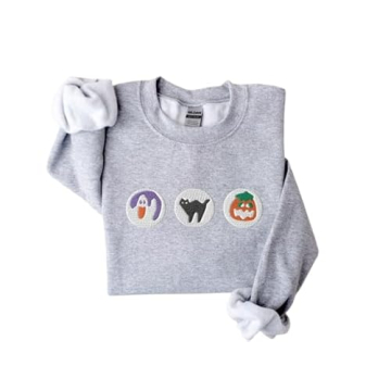 Home Gourmet Boo Embroidered Sweatshirt for Halloween