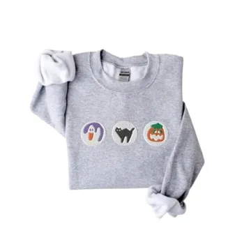 Home Gourmet Boo Embroidered Sweatshirt for Halloween