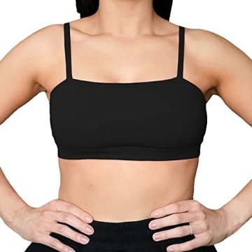 Aoxjox Women's Bandeau Sports Bra for Comfortable Fitness Wear