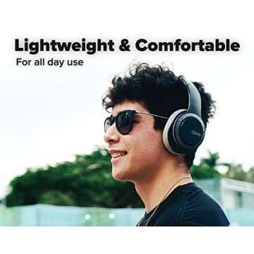 Cleer Enduro 100 Bluetooth Headphones, 40mm Ironless Driver, Deep Bass Over The Ear Headphones, 100Hr Play, Dual-Mic, Clear Calls, Comfort Fit, Bluetooth 5.0, Hi-Res Foldable Wireless Headphone, Navy
