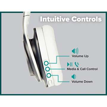 Cleer Enduro 100 Bluetooth Headphones, 40mm Ironless Driver, Deep Bass Over The Ear Headphones, 100Hr Play, Dual-Mic, Clear Calls, Comfort Fit, Bluetooth 5.0, Hi-Res Foldable Wireless Headphone, Navy