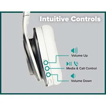 Cleer Enduro 100 Bluetooth Headphones, 40mm Ironless Driver, Deep Bass Over The Ear Headphones, 100Hr Play, Dual-Mic, Clear Calls, Comfort Fit, Bluetooth 5.0, Hi-Res Foldable Wireless Headphone, Navy