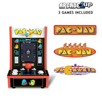 Arcade1Up PAC-Man Countercade - 3 Classic Games for Fun Home Gaming
