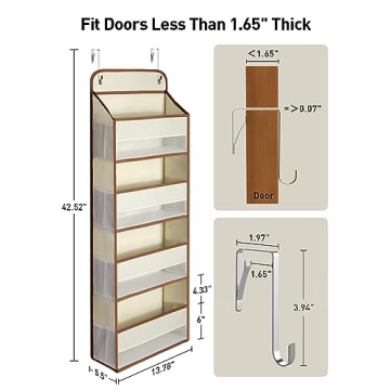 Yecaye Over the Door Storage Organizer for Baby Essentials