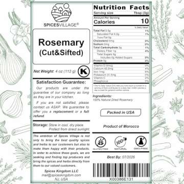 Spices Village Rosemary Leaves - Premium Natural Spice for All