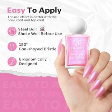 Modelones Quick Dry Pink Nail Polish for Beautiful Nails