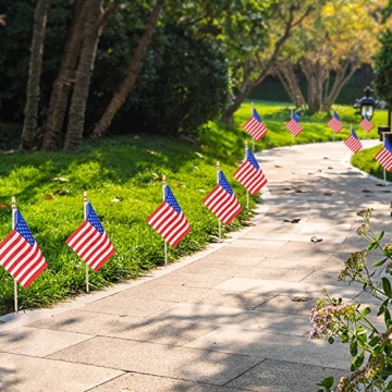 40 Pack Small American Flags for Patriotic Celebrations
