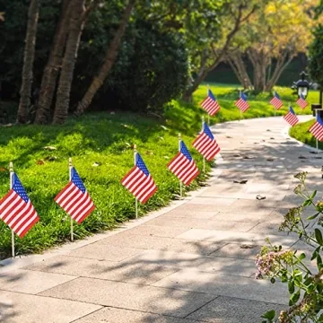 40 Pack Small American Flags for Patriotic Celebrations