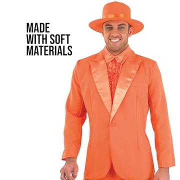 Fun Shack Orange Tuxedo Costume for Men | Unique Halloween Attire