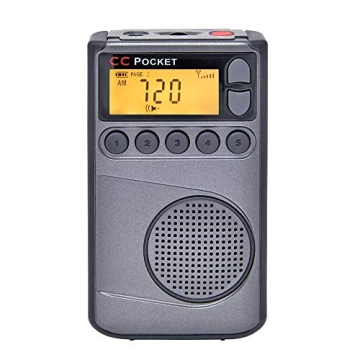 CCrane Pocket AM/FM & NOAA Weather Radio with Clock