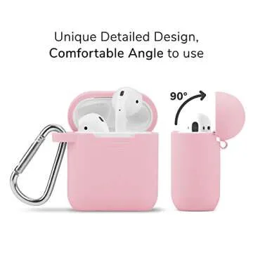 Stylish GMYLE AirPods Case - Baby Pink Silicone Cover