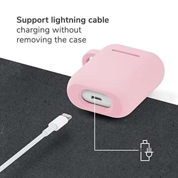 Stylish GMYLE AirPods Case - Baby Pink Silicone Cover