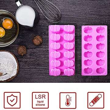 YOUNG TAG Silicone Candy Mold Set - Halloween Pumpkin Molds