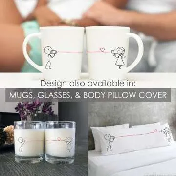 BoldLoft Say I Love You Couples Pillowcases-Love Pillow Covers Valentines Day Cotton Anniversary Couple Gifts for Her I Love You Gifts for Wife Girlfriend