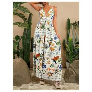 Stylish SHENHE Tropical Sundress for Summer Fun