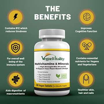 Vegan Vitality Brain Nutrition Bundle - Lions Mane Nootropic Capsules and Vegan Multivitamins. High ...